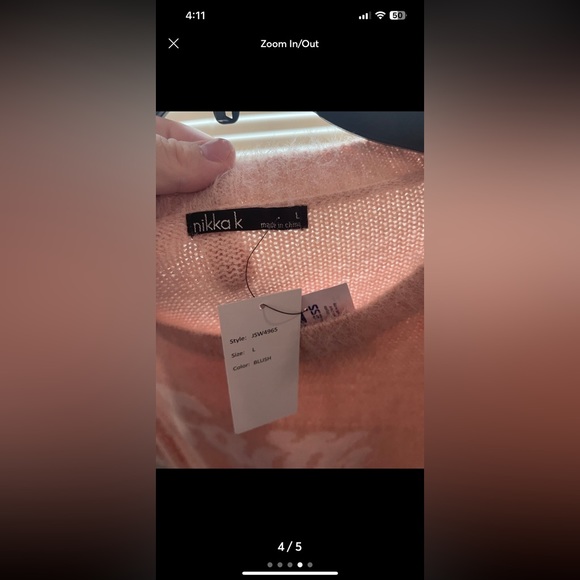 Brand new sweaters pink and blue both size large - Picture 4 of 5